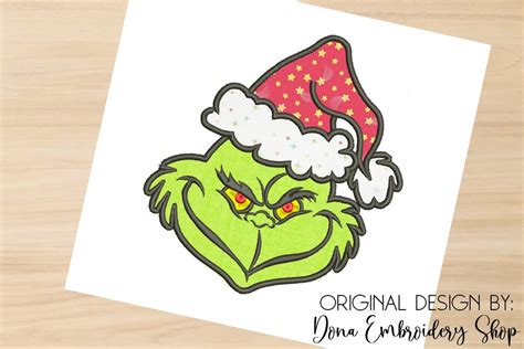 The Grinch Applique Machine Embroidery Design Embroidery Patterns