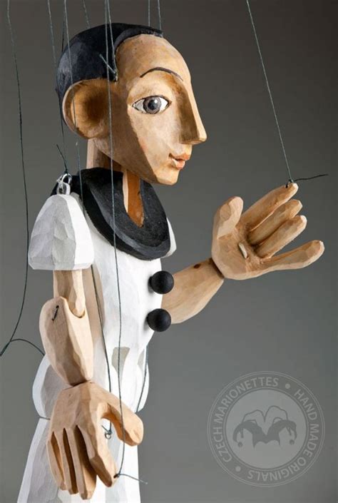 Pierrot Hand Carved Czech Marionette Czech Marionettes