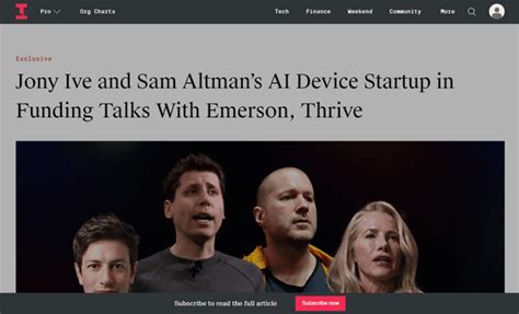 Former Apple Designer Jonathan Ive And OpenAI S Sam Altman Are