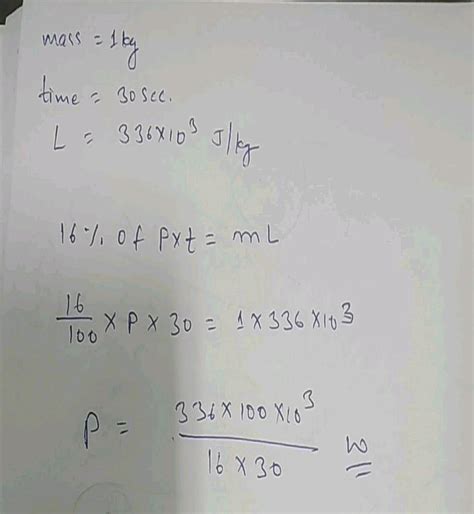 Calculate The Power Of An Electric Heater Required To Melt 1 Mathrm Kg