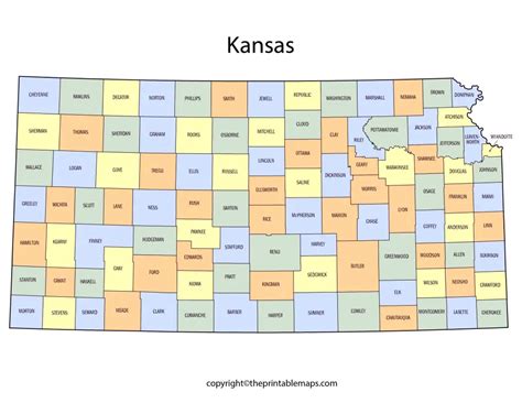 Kansas County Map Map Of Kansas Counties With Cities