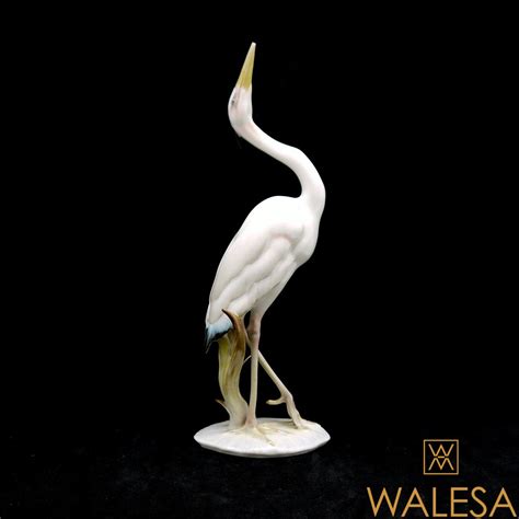 Heron En Porcelaine Polychrome Hutschenreuther