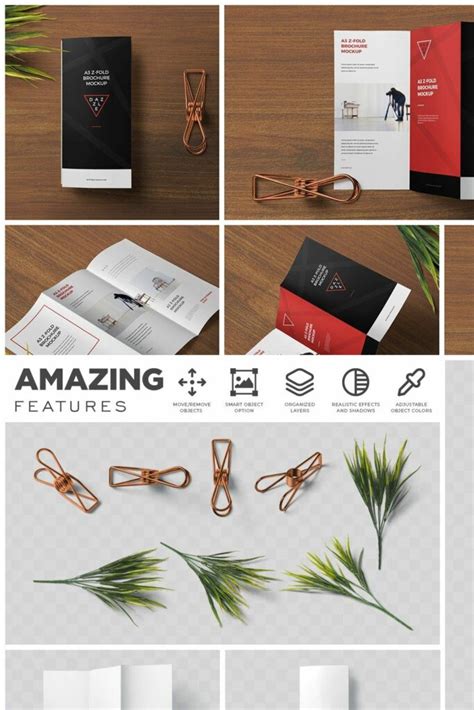 A Z Fold Brochure Mockups Masterbundles