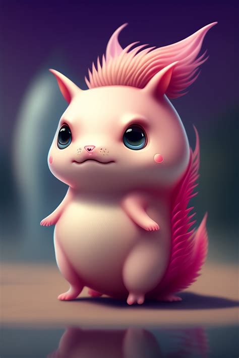 Lexica Cute And Adorable Real Axolotl Cartoon It Baby Fantasy