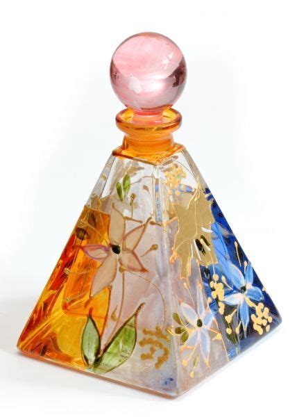 H D Hyaline Dora Vintage Egyptian Perfume Bottle Decor Refillable