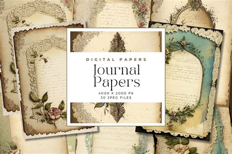 Printable Junk Journal Pages Graphic By Cecily Arts Creative Fabrica