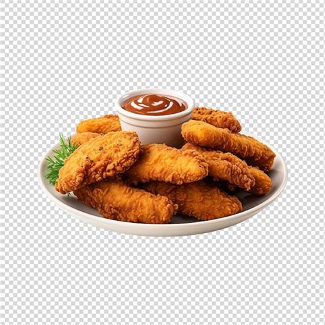 Premium Psd Fried Chicken Nuggets Isolated On The White Background