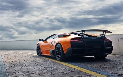 Lamborghini Murcielago Lp Sv Orange Supercar Wallpaper Cars