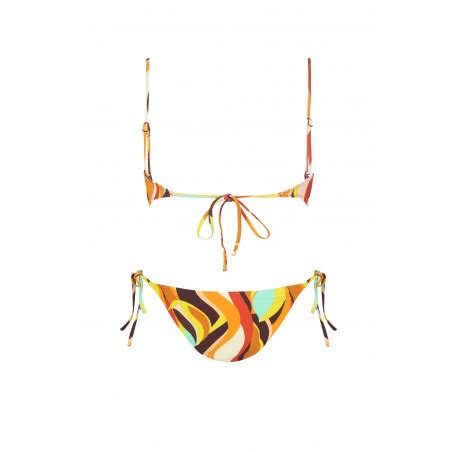 Fuego Bandeau Bikini Tie Multicolor Robin Collection Robin