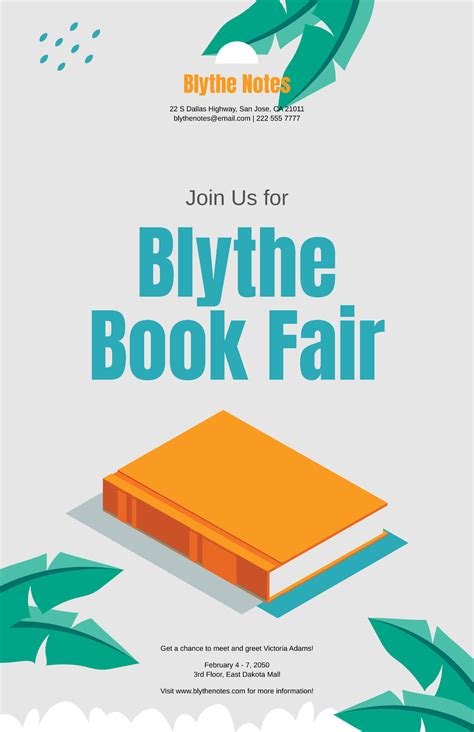 Free Book Fair Poster Templates Editable And Printable