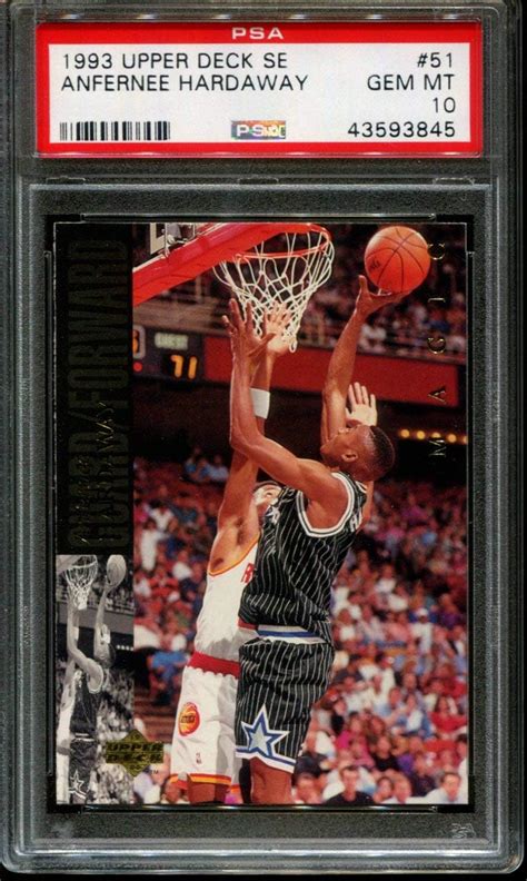 Amazon 1993 UPPER DECK SE 51 ANFERNEE HARDAWAY RC POP 5 PSA 10