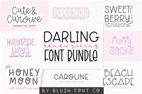 Handwriting Font Bundle Girly And Stylish 1353211