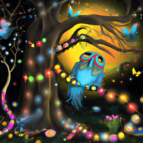 Enchanted Forest Night Graphic · Creative Fabrica