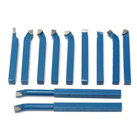 11 x 8mm Mini Lathe Tool Set Carbide Tip Metal Cutting Turning Tool Bi ...