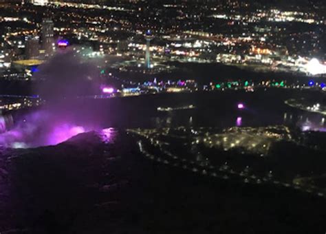 Niagara Falls Canada Nights Lights Helicopter Experience Travel