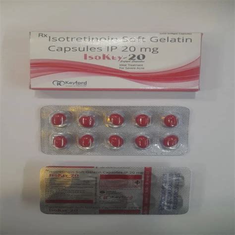 Finished Product Isotretinoin Isokey 20mg Soft Gelatin Capsule At Rs