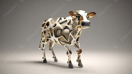 Fond Powerpoint Repr Sentation Illustrative D Une Vache En D