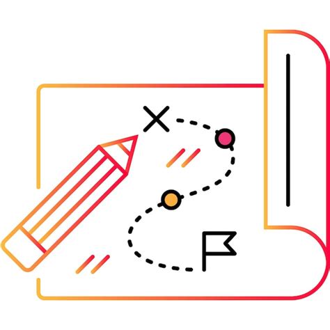 Plan D affaires Icône Stratégie Vecteur Design Plat Vecteur Premium