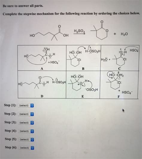 Solved Be Sure To Answer All Parts Complete The Stepwise Chegg