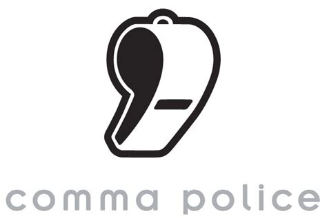 Comma Police Logo Trademark Logo Communication Art Commas