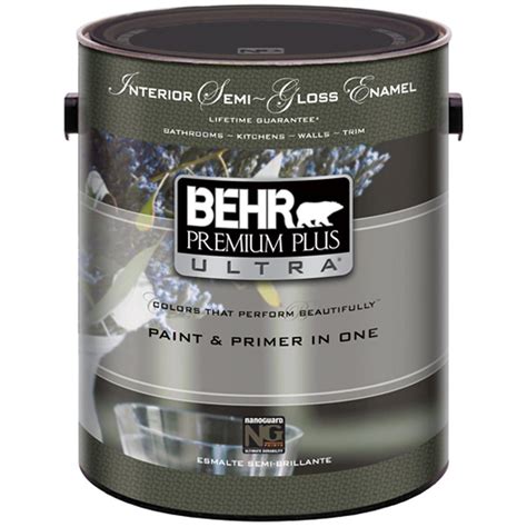 Behr Premium Plus Ultra 1 Gal Pure White Semi Gloss Interior 375001