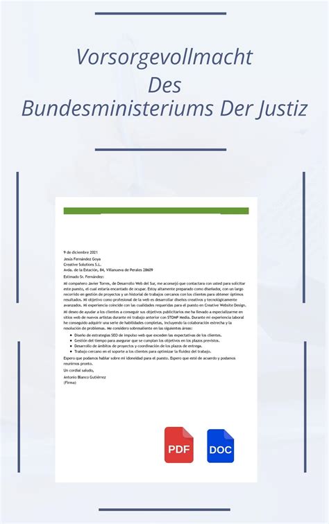 Vorsorgevollmacht Formular Des Bundesministeriums Der Justiz