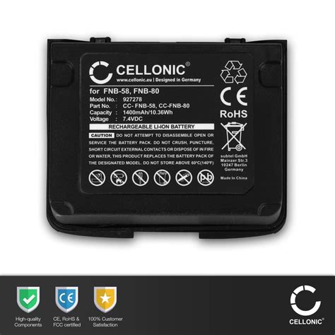 FNB-58, FNB-58Li, FNB-80, FNB-80Li batteri til Yaesu VX-6, VX-7R, VX-6E ...