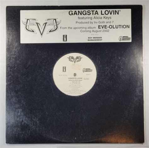 Eve Featuring Alicia Keys Gangsta Lovin 2002 Promo Used Vinyl 12