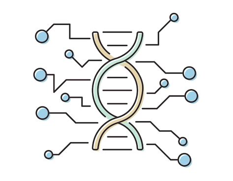 Premium Vector Vector Isolated Line Dna Icon Symbol Of Molecule