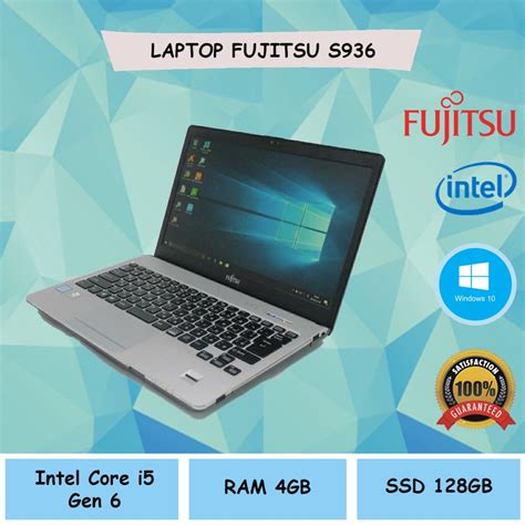 Jual Laptop Fujitsu S936 Core I5 Gen 6 Ram 4GB SSD 128GB Bekas Mulus