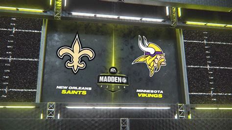 Madden Nfl New Orleans Saints Vs Minnesota Vikings Simulation Week