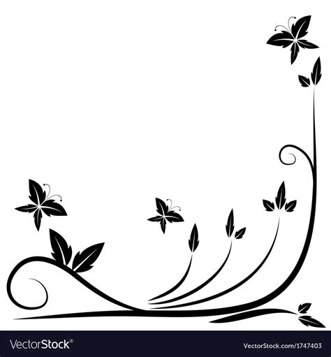 Black Flower Border Designs