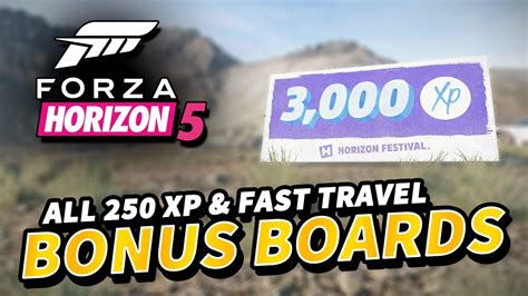 Forza Horizon 5 How To Get ALL BONUS BOARDS All XP Board Fast Travel