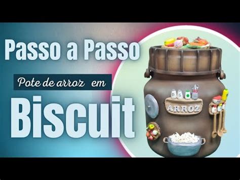 Pote De Arroz Decorado Biscuit Youtube