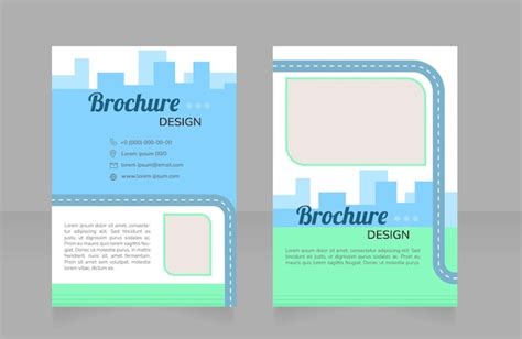 Conception De Brochure Vierge De Service De Taxi Vert Vecteur Premium