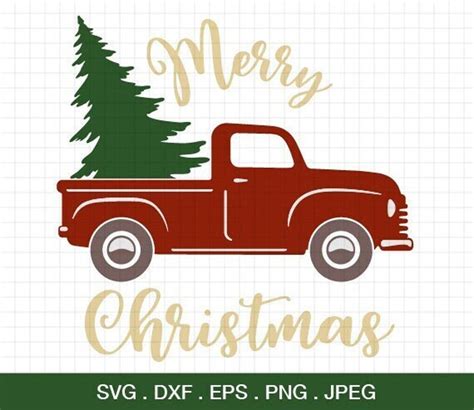 Christmas Truck Svg Truck With Tree Svg Christmas SVG - Etsy