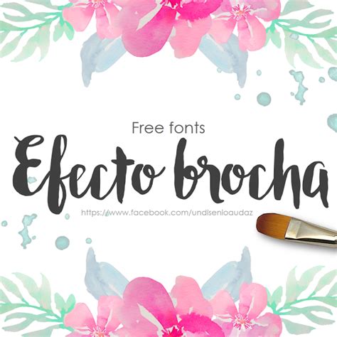 Preciosas Fuentes Efecto Brocha Brush Fonts Free Tipograf A Acuarela