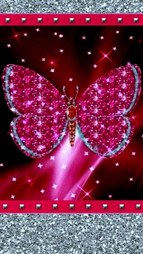 Sparkling Butterfly Wallpaper Sparkly Iphone Wallpaper Pink Diamond