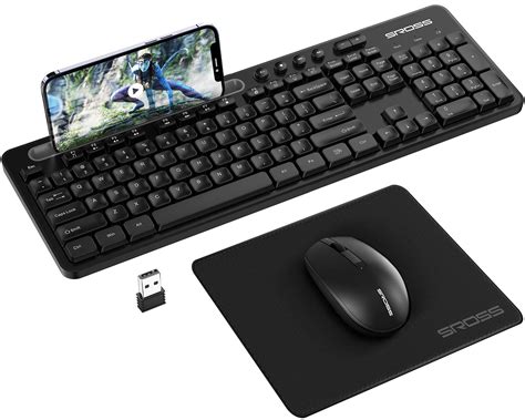 Buy Wireless Keyboard and Mouse Combo - Keyboard with Phone Holder ...