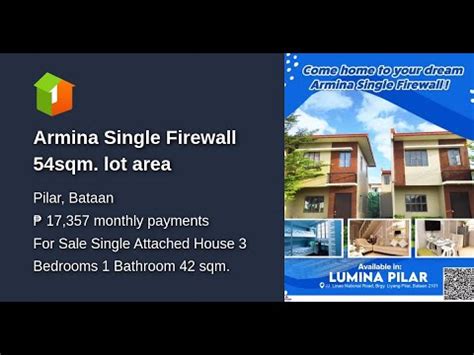 Armina Single Firewall 54sqm Lot Area YouTube