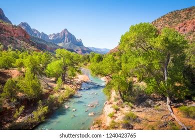 Zion National Park Scenery Famous Virgin Stock Photo 1240423765 ...