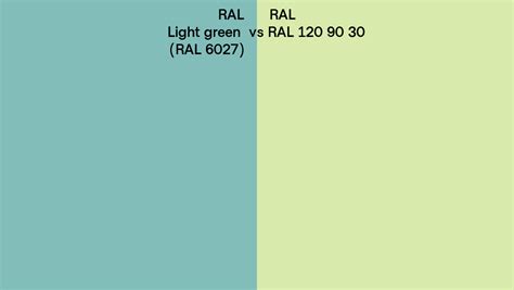 Ral Light Green Vs Ral 120 90 30 Side By Side Comparison