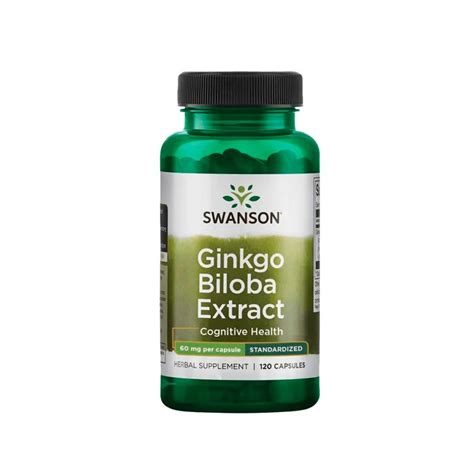 Swanson Ginkgo Biloba Extract Std 60mg 120 Caps Nutrishop