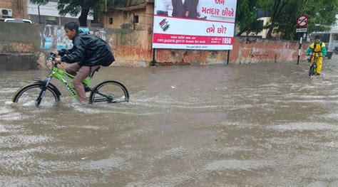 Gujarat Water Logging In Parts Of Ahmedabad Disrupts Normal Life