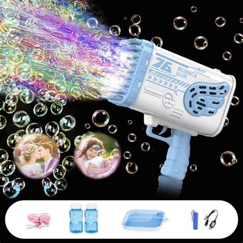 Pistolet À Bulles 76 Trous Bubble Machine Blaster Machine A Bulle A