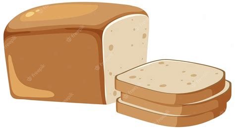 Hogaza De Pan Con Panes Rebanados Vector Premium