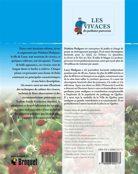 Les Vivaces Du Jardinier Paresseux N E Distribution Prologue