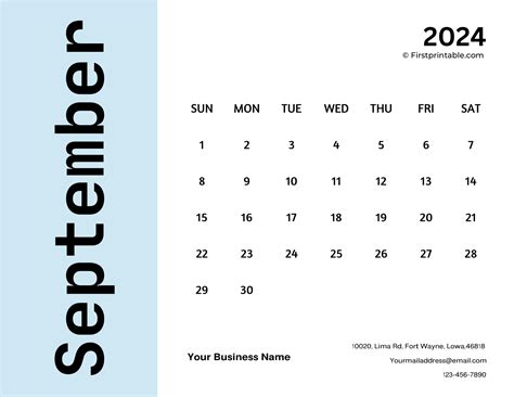 Print 2024 September Calendar Blank 2020 Torie Marguerite