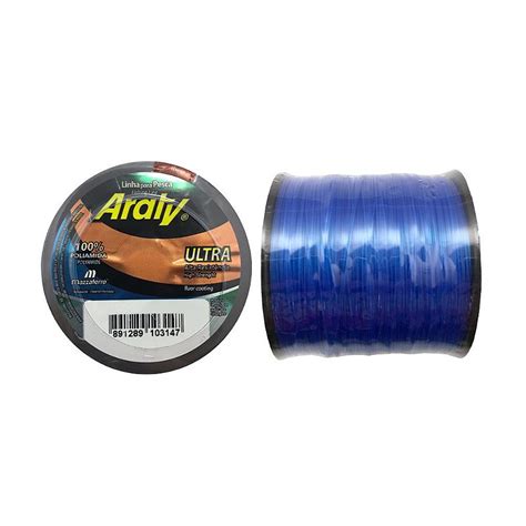 Linha Monofilamento Araty Ultra Lb Mm Kg M Azul Royal