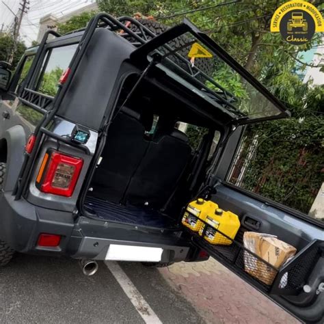 This Modified Mahindra Thar With Full Body Rack Looks Expedition Ready